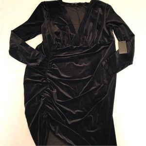 New Eloquii Black Velvet Dress, Plus Size 16, Women's, LBD, Romantic Goth Whimsy